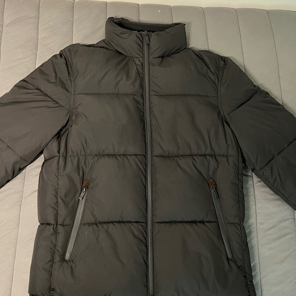 Massimo Dutti Men's Black Puffer Jacket | Size Small (S)